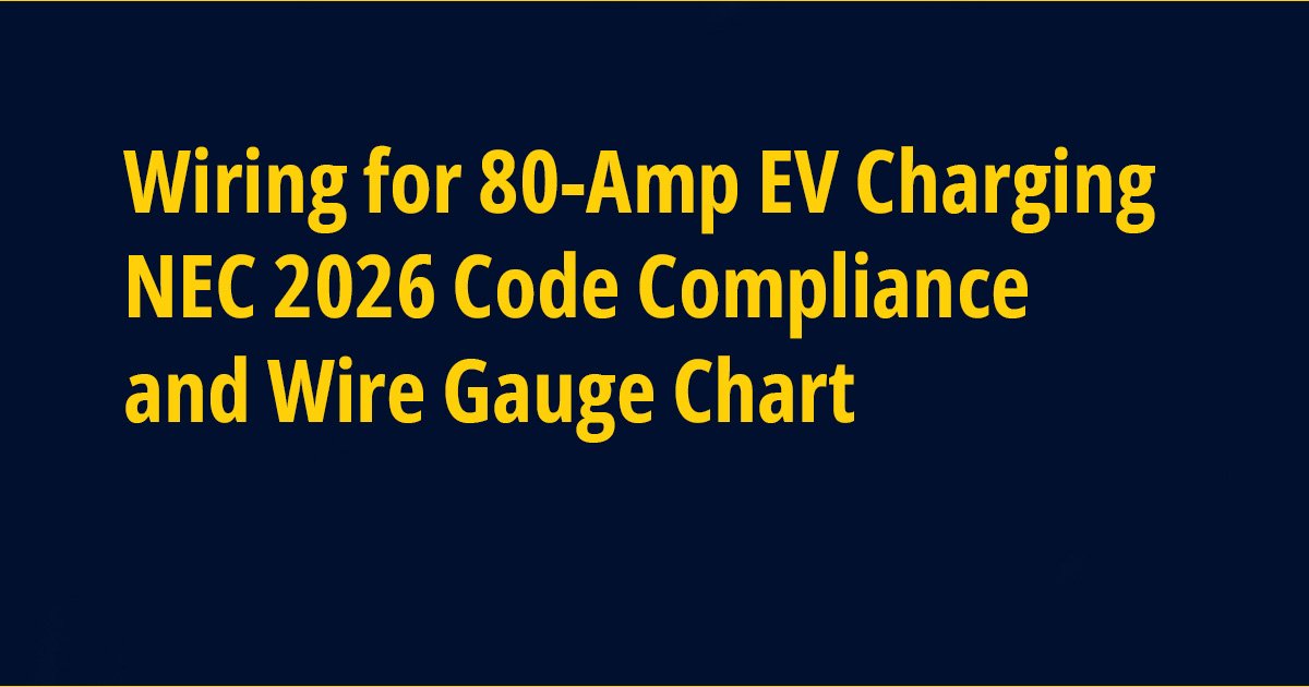 80-amp EV charging wiring